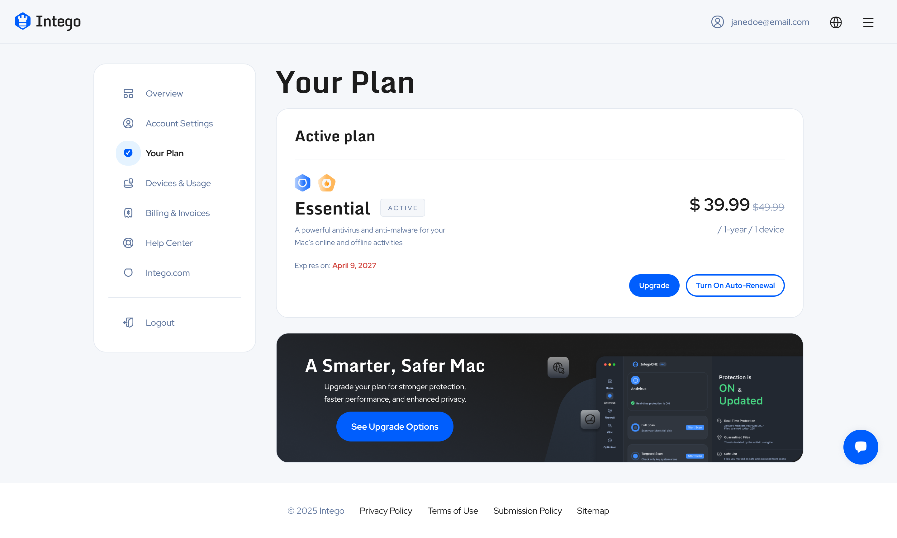 intego web account