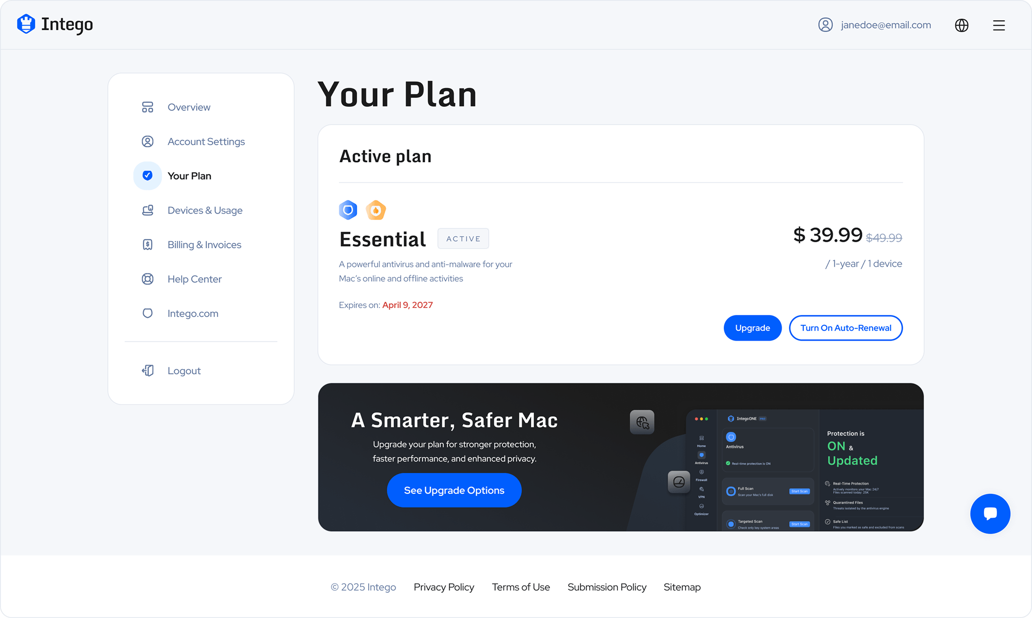 intego web account