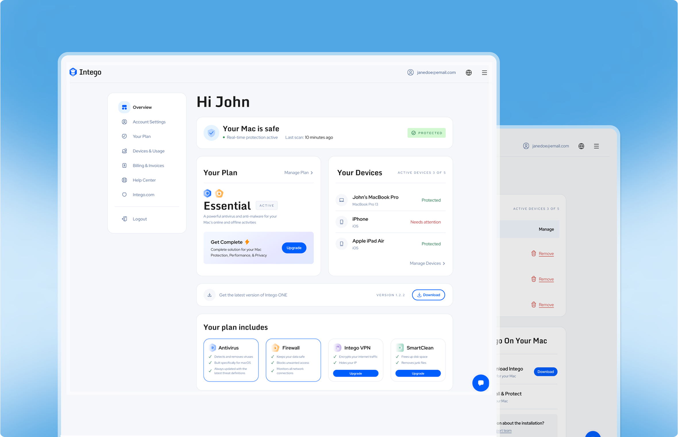 Intego web account