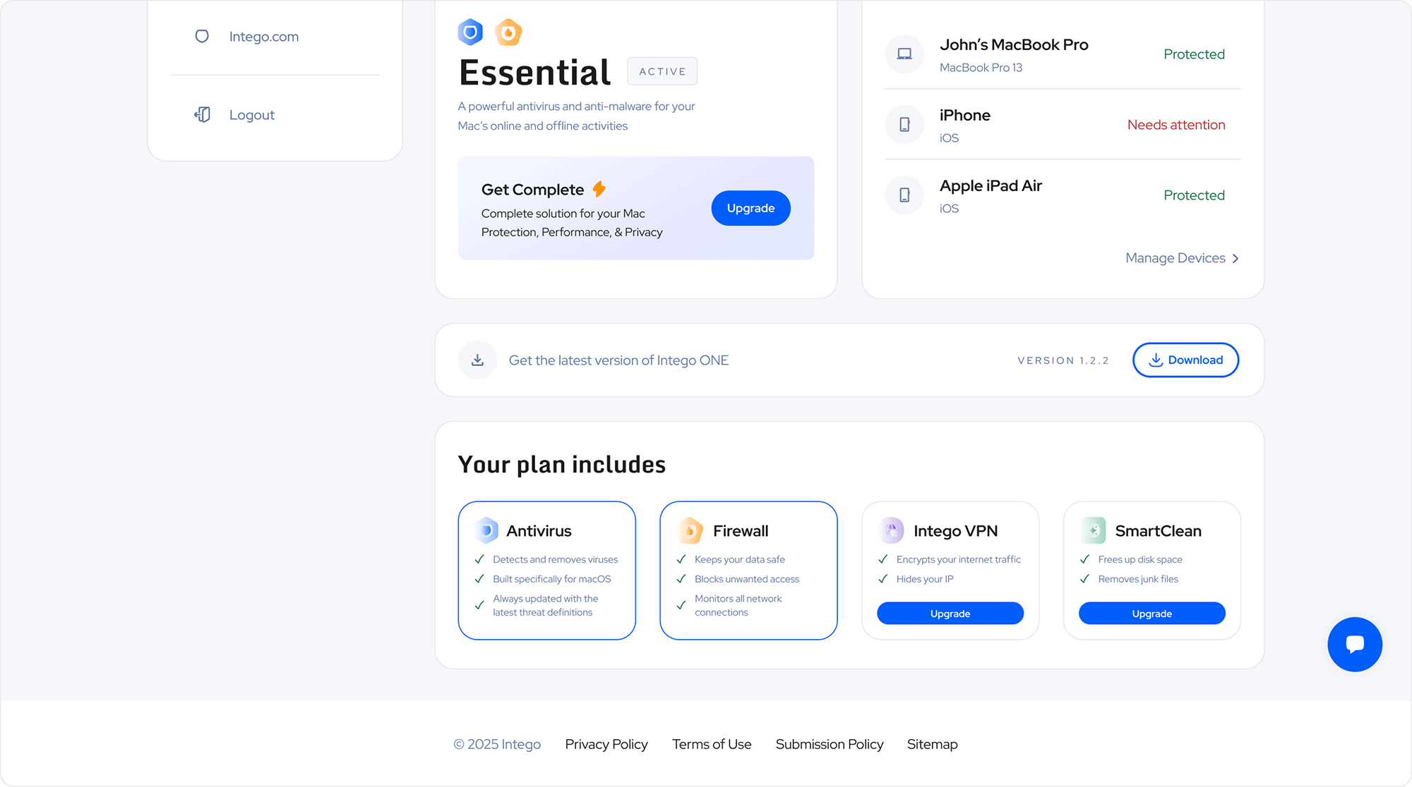intego web account