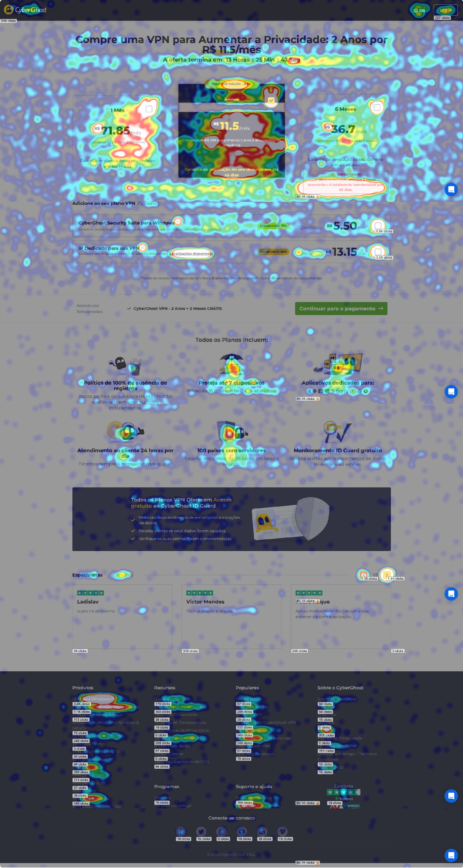 cyberghost heatmap