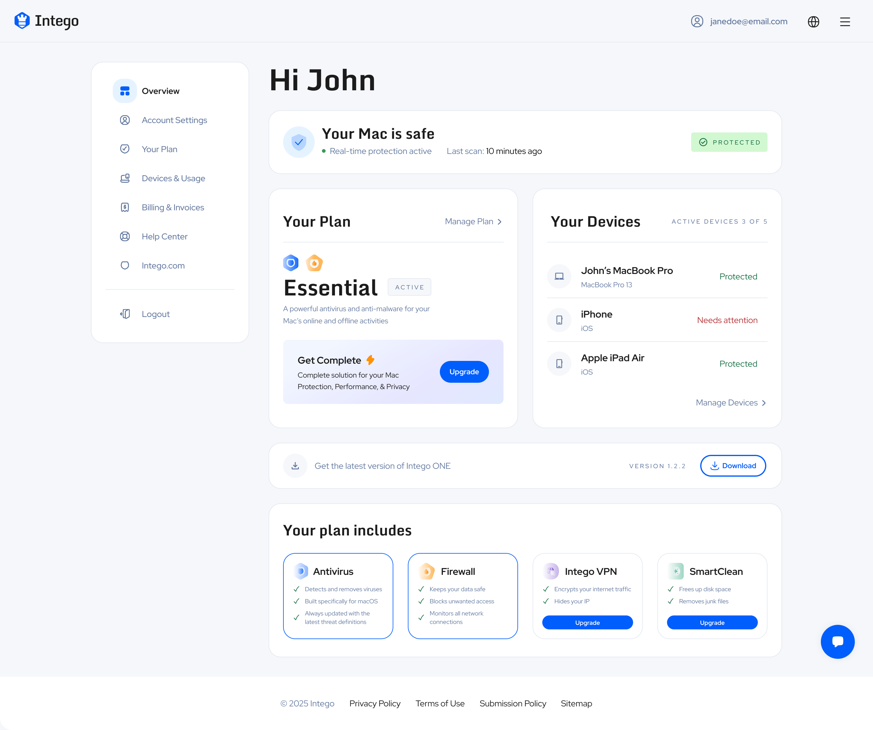 intego web account